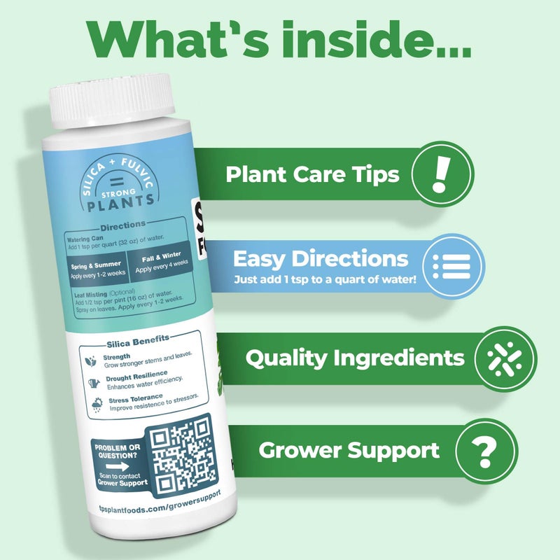 TPS NUTRIENTS السيليكا للنباتات المنزلية، طعام نباتي من السيليكون السائل للسيقان القوية والأوراق الصحية، سماد نباتي سائل 8 أونصة (250 مل) - Image 3
